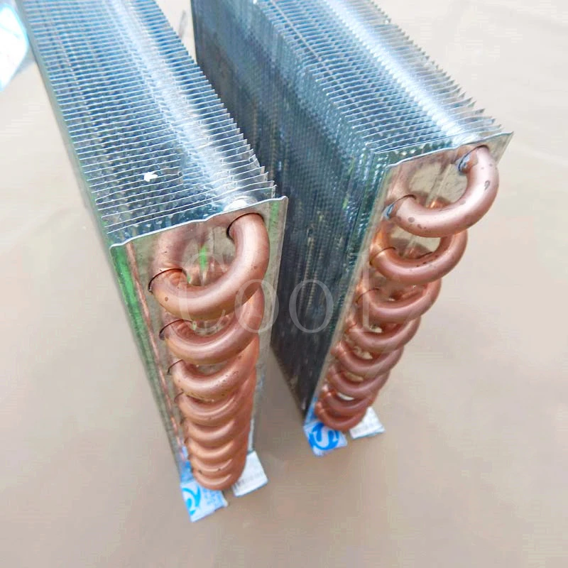 1PCS Refrigerator Freezer Copper Tube Evaporator 1/4HP Radiator Freezer Air-cooled Condenser 180-250W