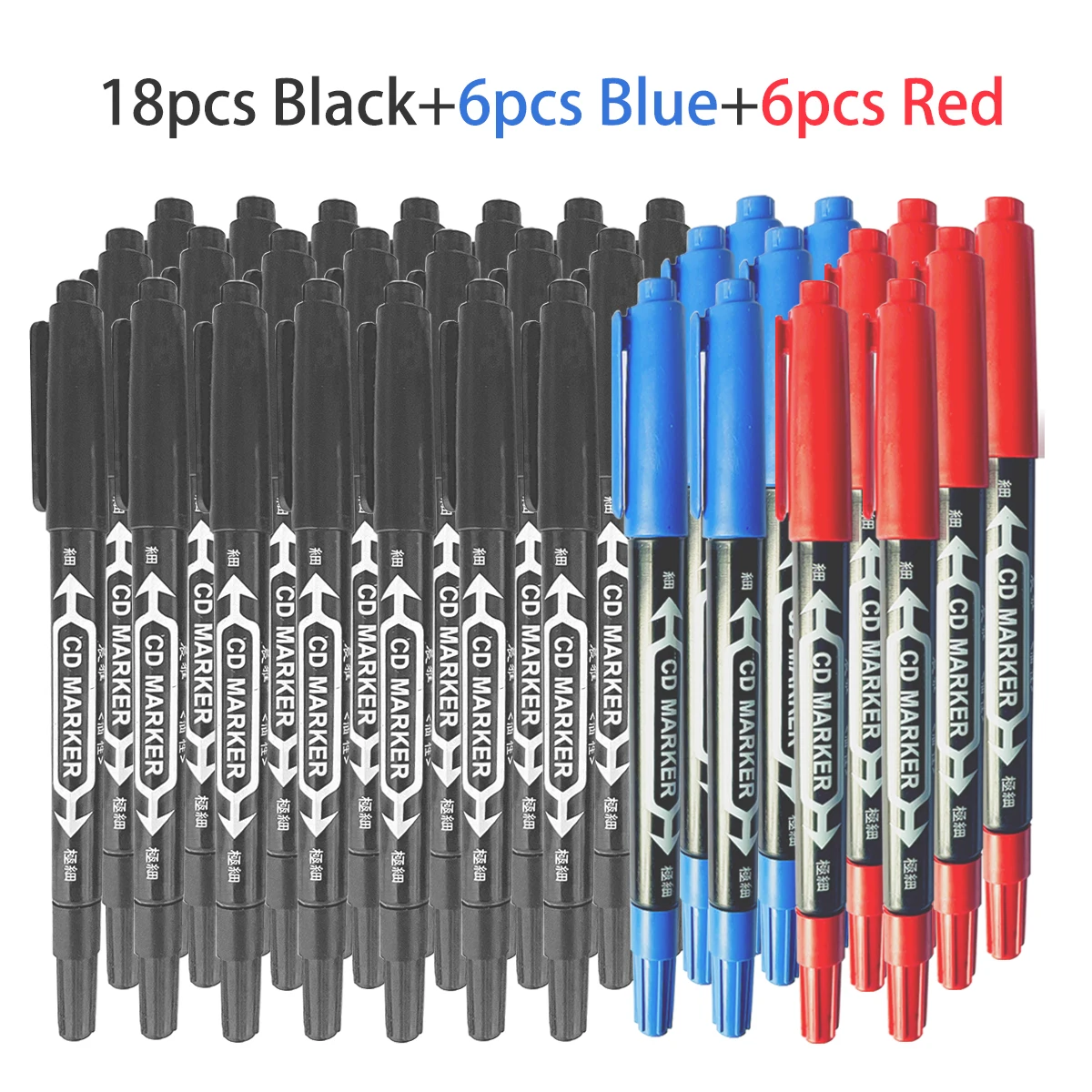 Set of 10 Waterproof Dual-Tip Colored Markers for Sketching and Art Supplies