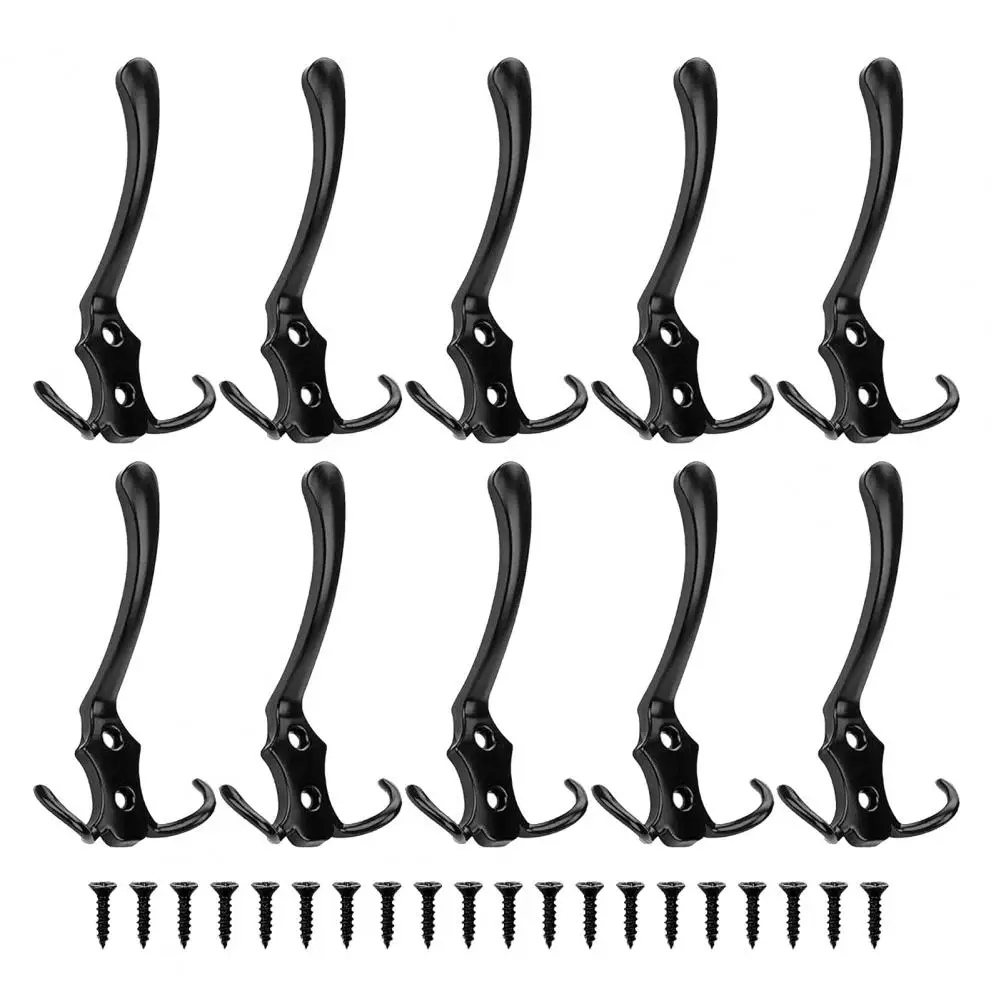 

Bedroom Wall Hooks Stainless Steel Wall Hooks for Coat Hat Storage High Load Bearing Smooth Finish 10 Pcs Wardrobe Bathroom