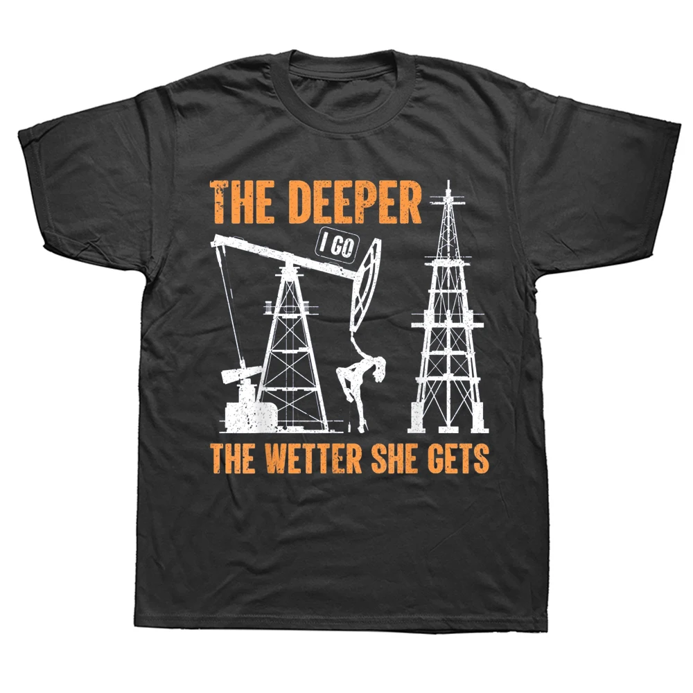 Novità T-shirt da uomo a maniche corte con scritta "Stile di vita dei lavoratori dei giacimenti petroliferi" e tema "Streetwear", regali di compleanno, stile estivo_voghion.com