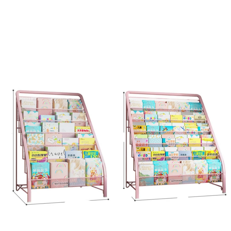 Children Bookcases Aesthetic Room Furniture Storage Living Cabinet Type Book Magazine Rack Estanteria Habitacion Iron Shelf Home
