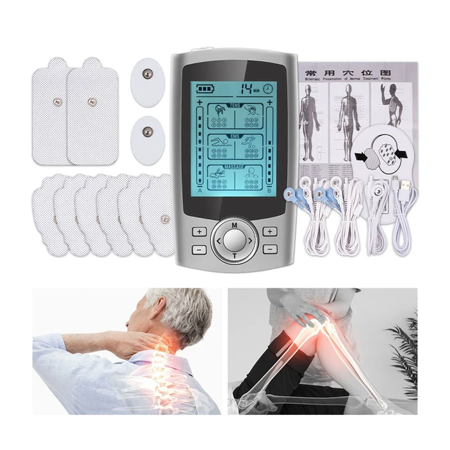 Electroestimulador muscular EMS profesional, máquina de fisioterapia Tens,  masajeador corporal + lápiz de masaje de energía de acupuntura electrónica  - AliExpress