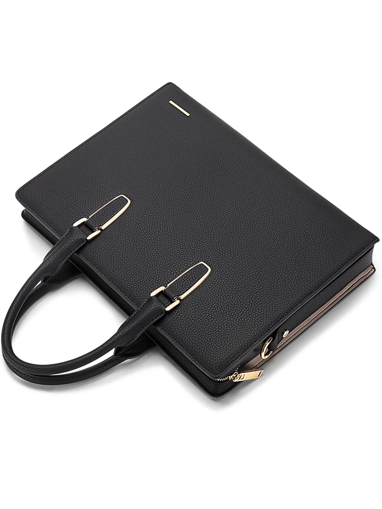 The New2021 Men's Bag Genuine Leather Men Briefcase for Laptop 14 Messenger Men's Leather Bag Business Portfolio for Document A4