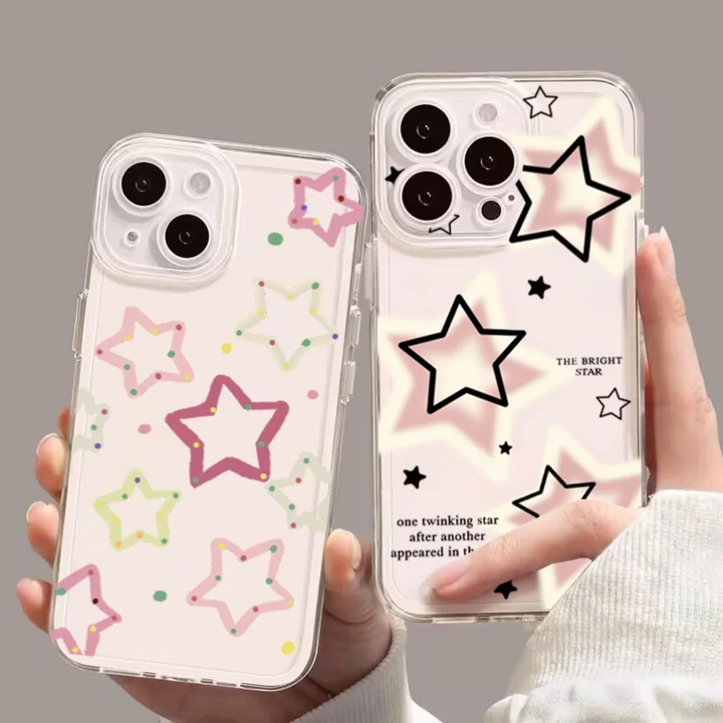 Charming Flash Star Pattern Soft Clear Phone Case