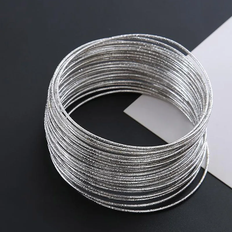 2 Bracciali Aperti In Metallo Per Donna - Oro E Argento, Regolabili, Design Liscio E Filo Multistrato