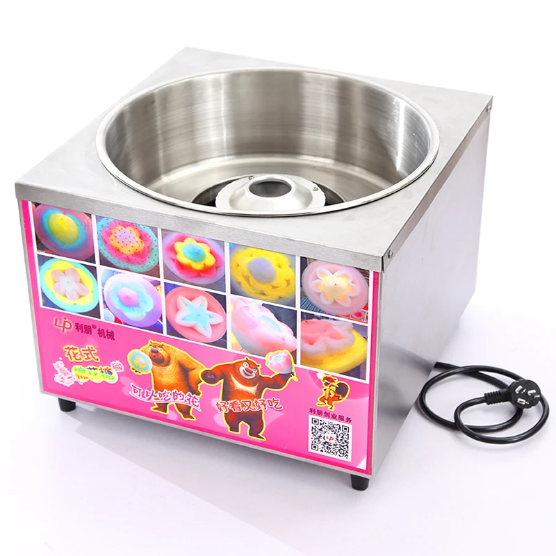 

Cotton Candy Machine Business Fully Automatic Electric Heating Cotton Candy Machine Colored Fancy Brushed Marshmallow candy cart