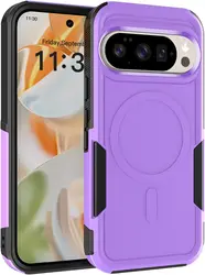 Rugged Armor Military Grade Shockproof Case with MagSafe Compatibility - Google Pixel 11 (PURPLE)