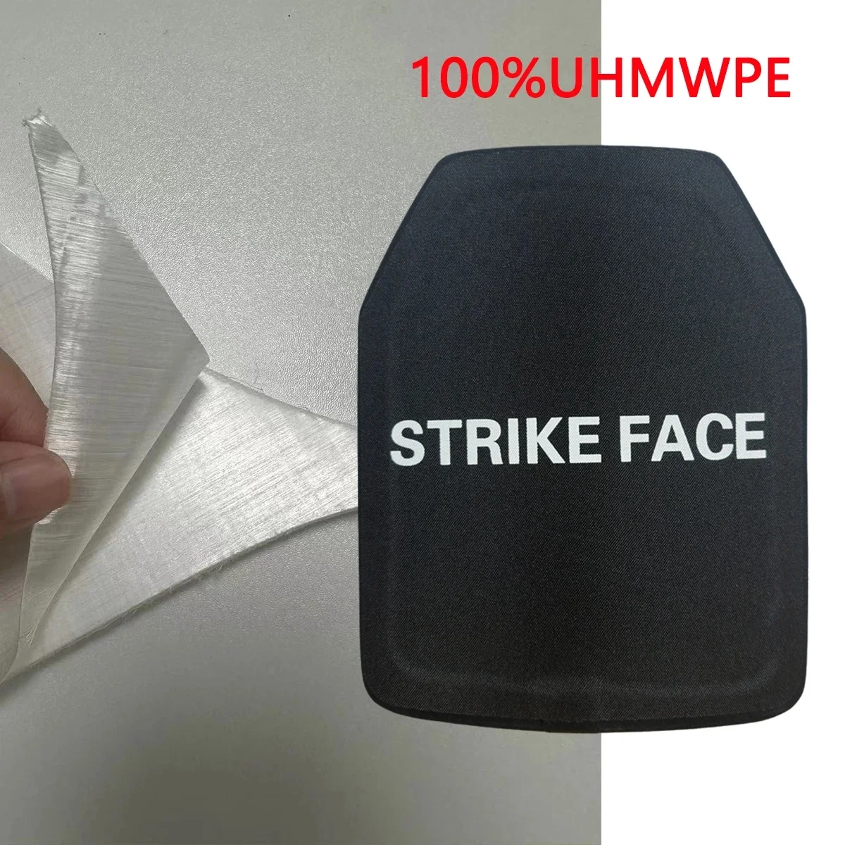NIJ III/NIJ IIIA 방탄 플레이트 10x12인치 경량 전술 UHMWPE 방탄 보호 바디 아머 조끼 삽입 플레이트