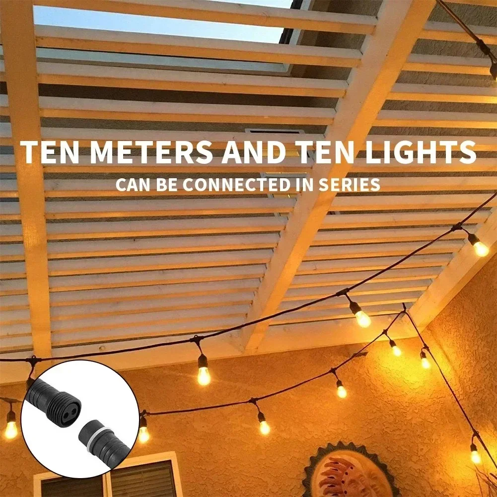 30m Outdoor LED Fairy Lights Warm White E27 S14 Retro filament Bulb Waterproof Christmas Garland