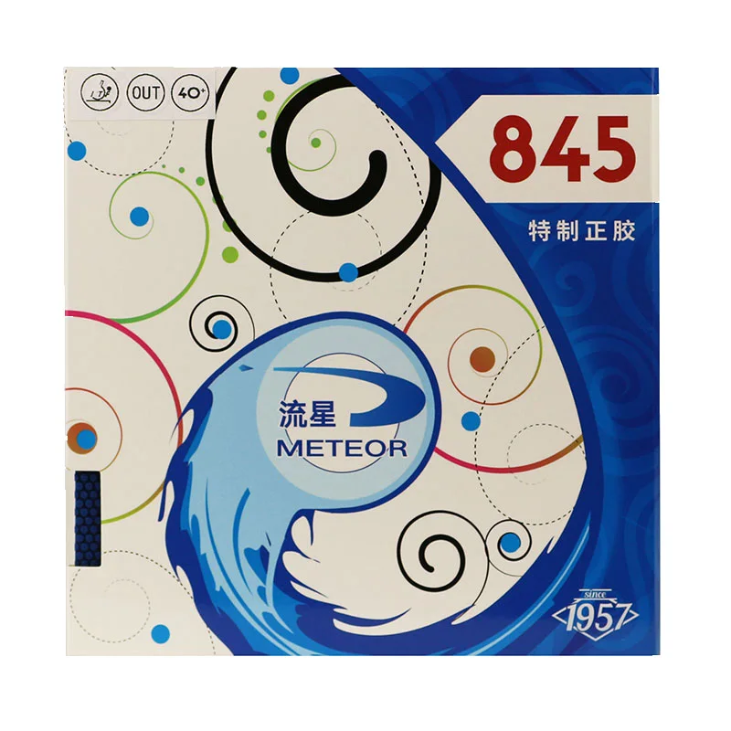 Original METEOR 845 Blue Table Tennis Rubber Pips-out Fast Attack Short Pips Offensive Ping Pong Sponge ITTF Approved table tennis rubber