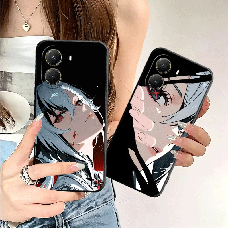 Soft Silicone Genshin Impact Arlecchino Phone Case