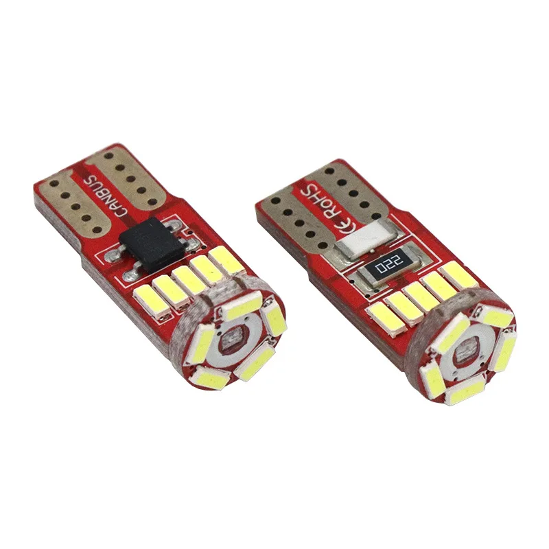 

Светодиодная CAN-шина T10 W5W 194 501, 10 шт., без ошибок, для интерьера автомобиля, фонарик T10 4014 15smd, чип, белый инструмент, лампочка, лампа 12 В