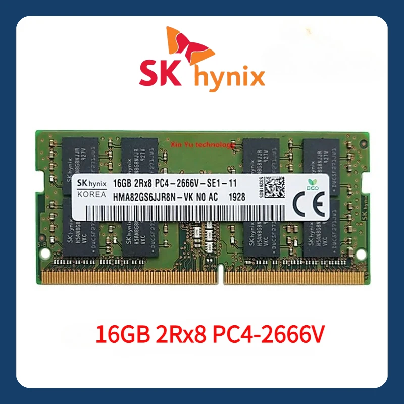 SK hynix 16GB 2Rx8 PC4 2666V DDR4 2666MHz SO-DIMM RAM Notebook