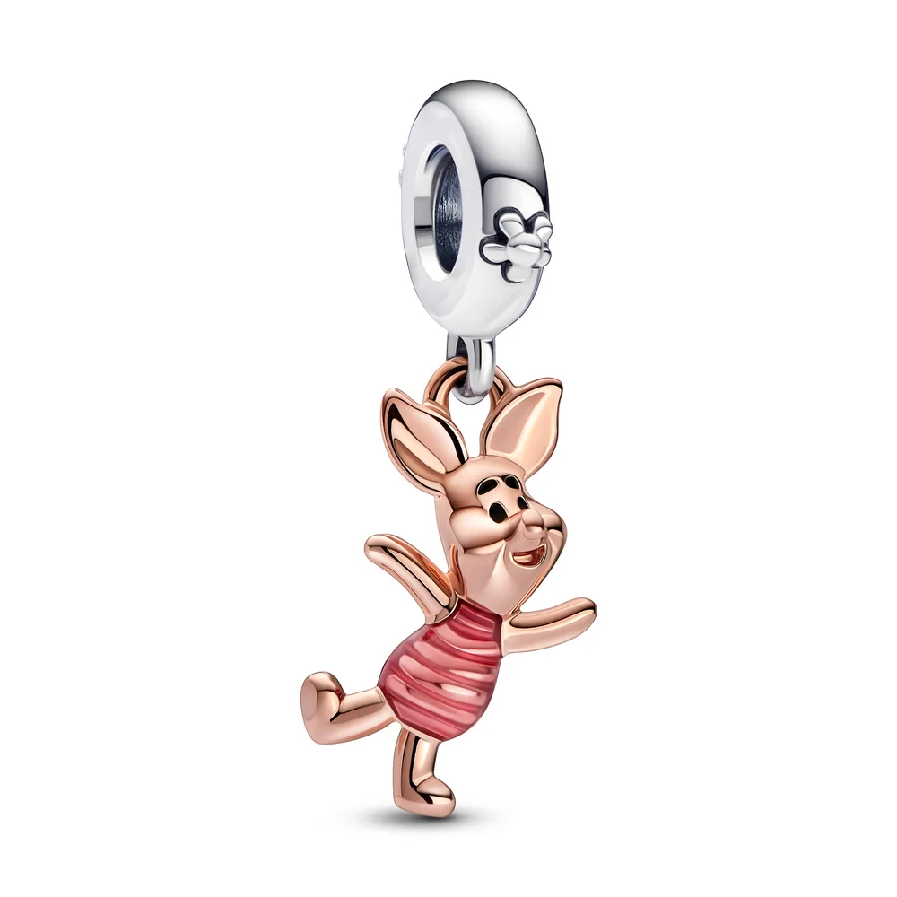 925 Sterling Silver The Winnie Bead Animal Piglet Eeyore Chamrs Fit Original Pendolo Stitch Bracelet DIY Making Bead 5