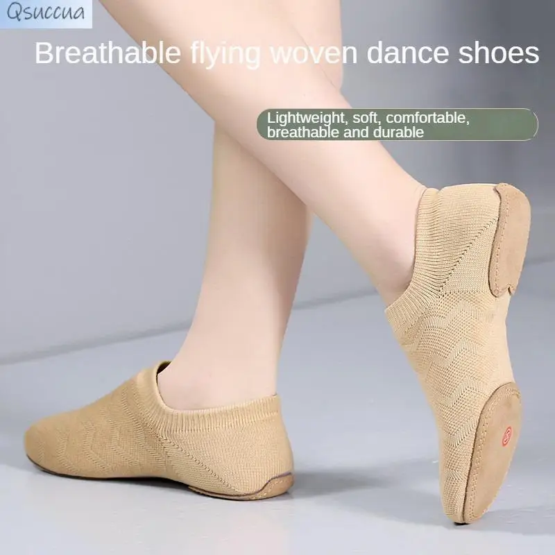 

Ballet Dance Shoes Womens Soft Soled Adult Training Shoes Breathable Teachers Shoes Lace with National Dance Belly Dancing Shoes