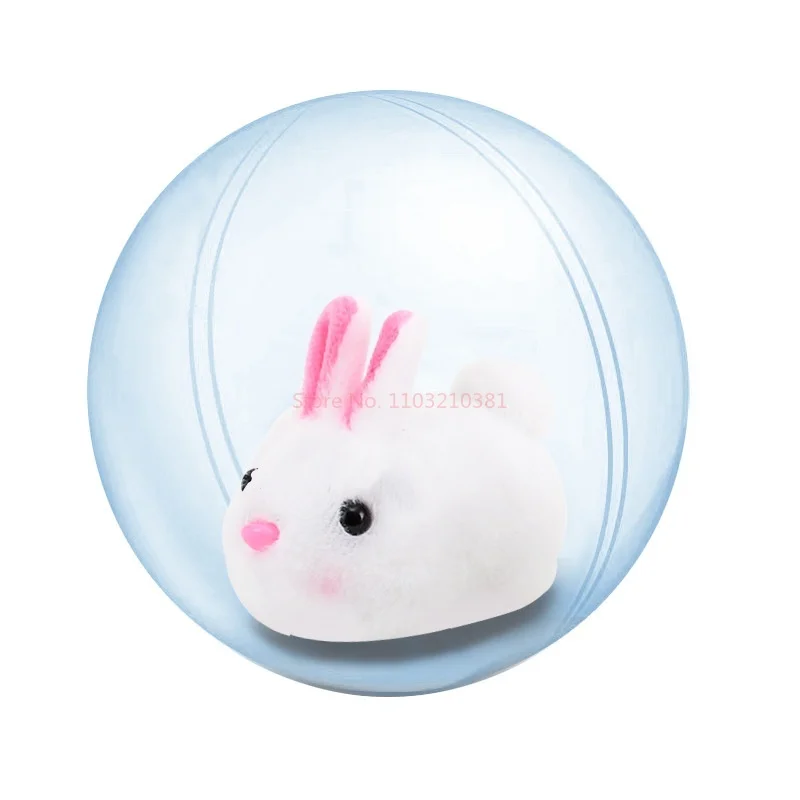 2024 New Children's Electric Rolling Rabbit Hamster Rotating Fun and Cute Slippery Cat Plush Toy Pet Interactive Toy Pet Gift 6