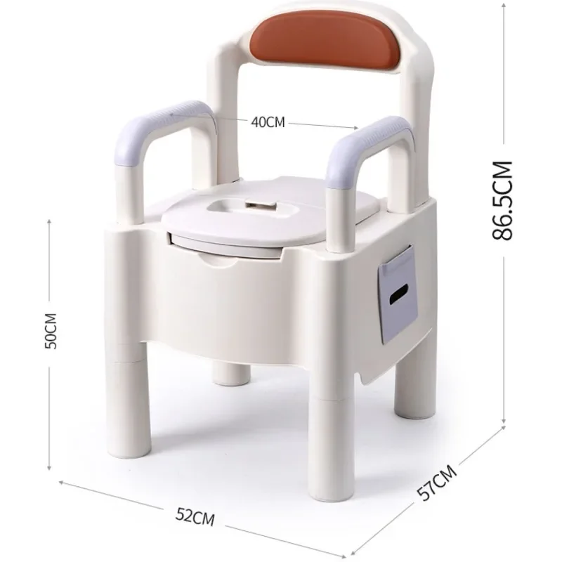 Thermostatic Seat Ring Commode Toilet Chair for Elderly Disabled, Adjustable Toilet Chair Portable Toilet Seat for Adults 6