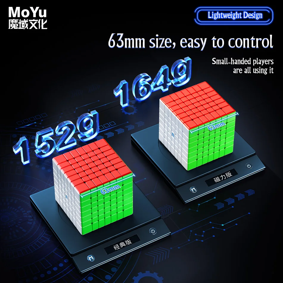 Moyu Cube Meilong 6x6x6 magnetic cube MFJS 7M Moyu 7x7x7 Speed cube Magnetic Positioning Anti-POP Smooth turning Cube Toys 3