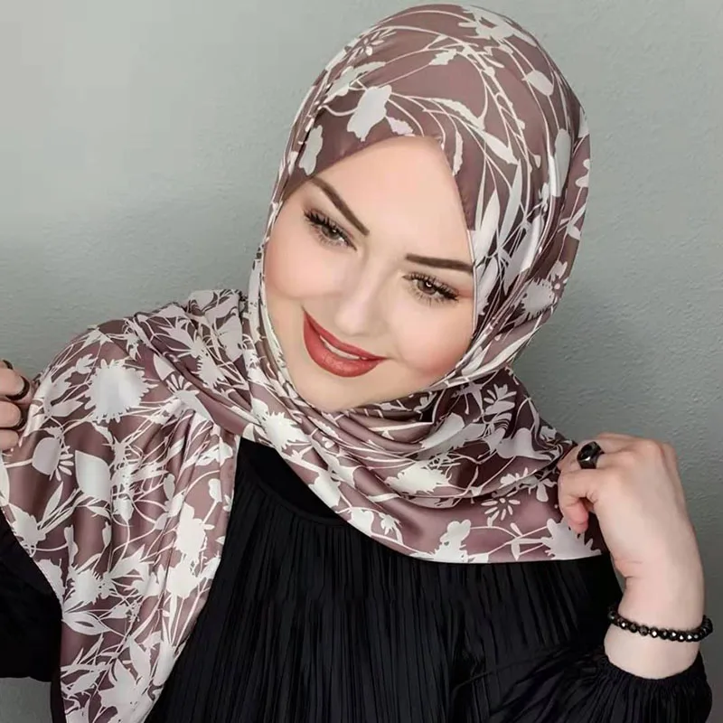 Muslim Black Silk Fashion Abaya Hijab Jersey Scarf Abayas Dress For Women Turbans Instant Ndercap Islamic Modal Hijabs Head Wrap