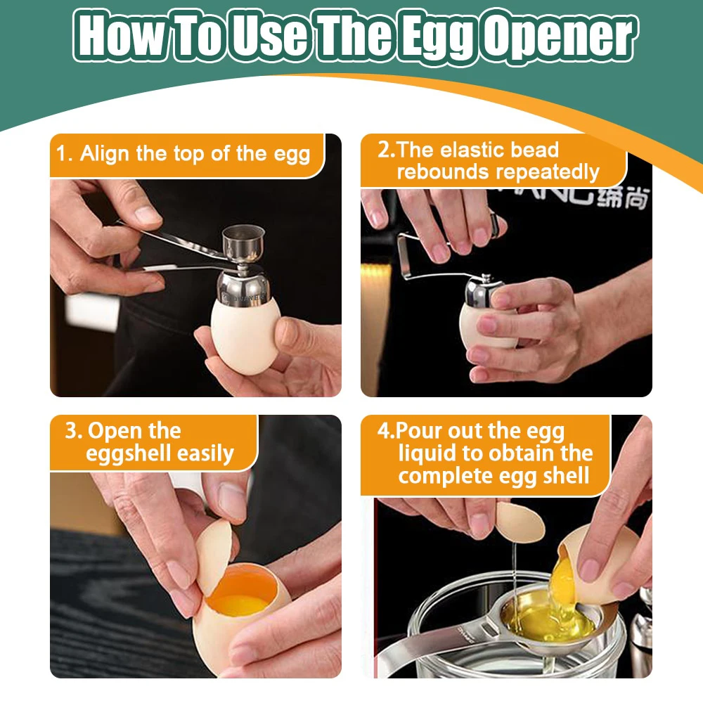 Metal Egg Scissors Eggshell Opener Eggshell Cutter Double Head Egg Topper Shell Opener Boiled Raw Creative Kitchen Tool egg shell opener egg shell scissors egg opener