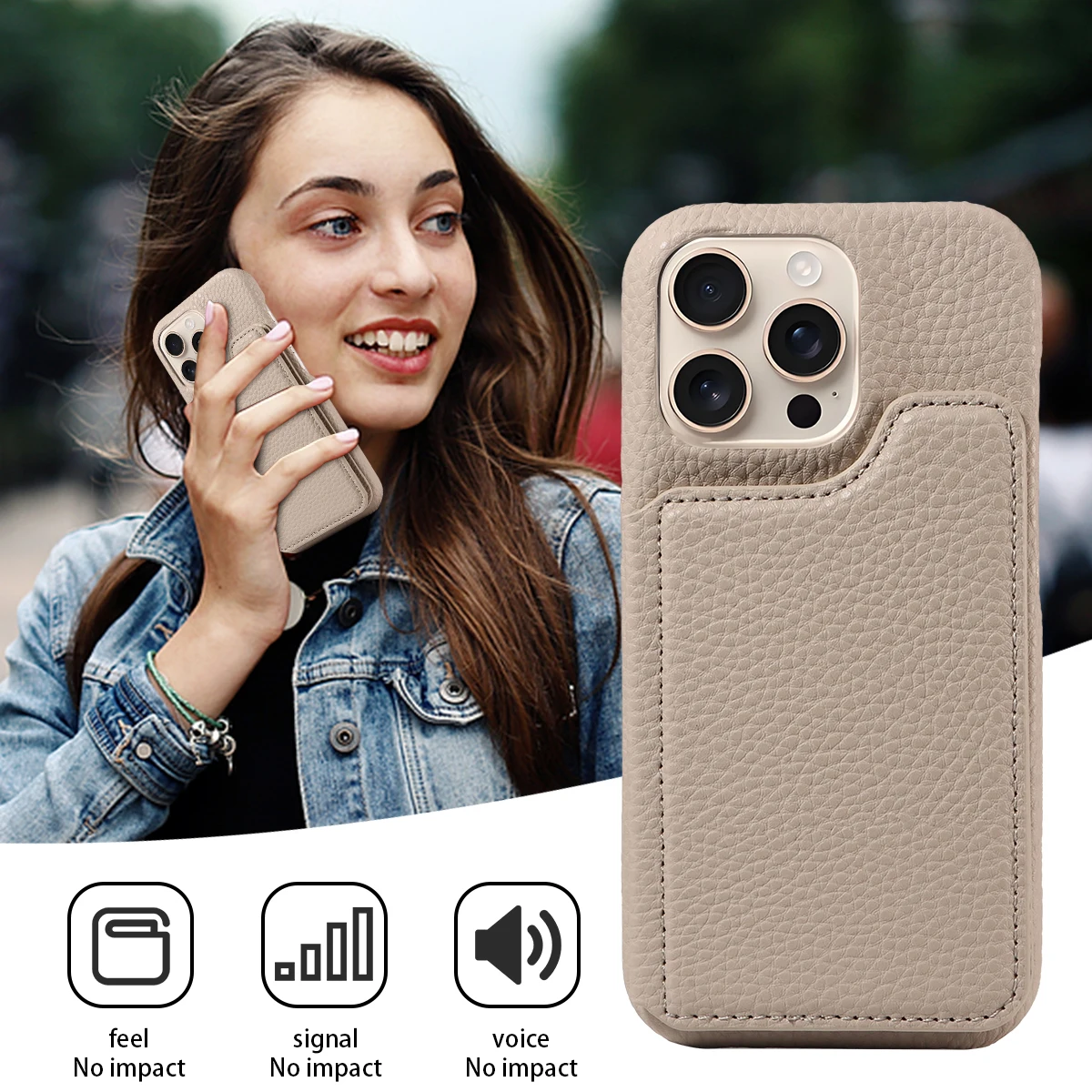 Stylish Multifunctional PU Leather Phone Case with Card Slots and Stand