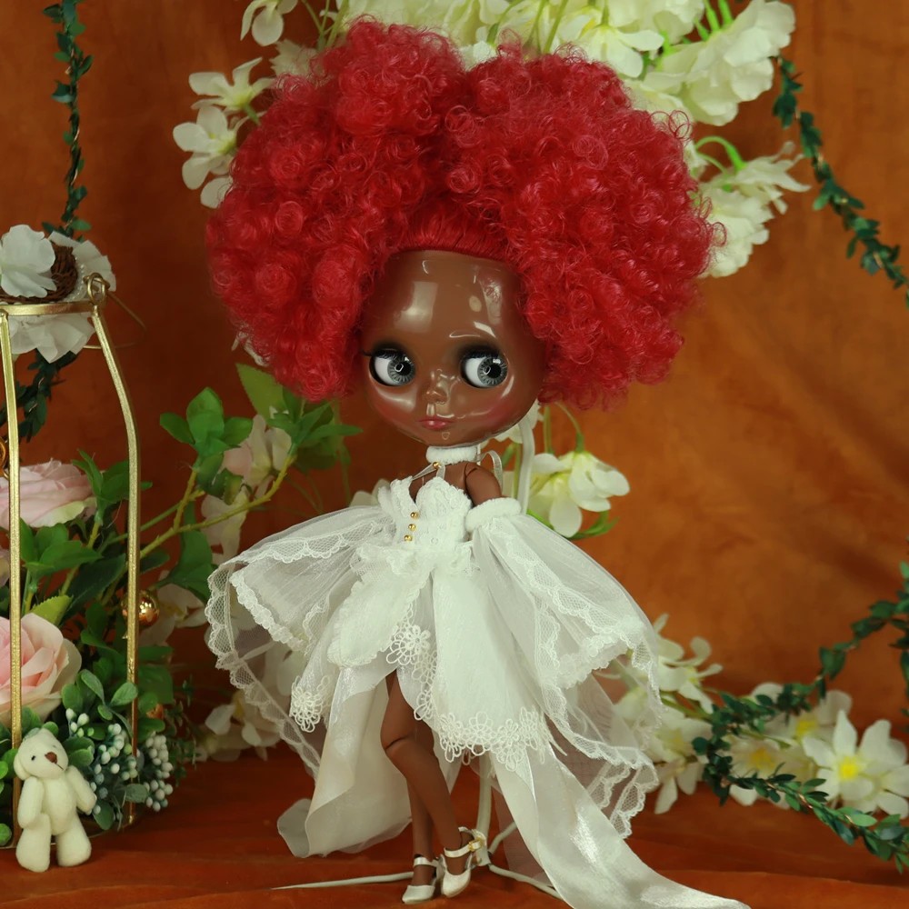 BJD Dolls ICY DBS Blyth Doll Afro Curly Hair JOINT Body Super Black Skin 1/6 BJD Neo Ob24 Anime Girl