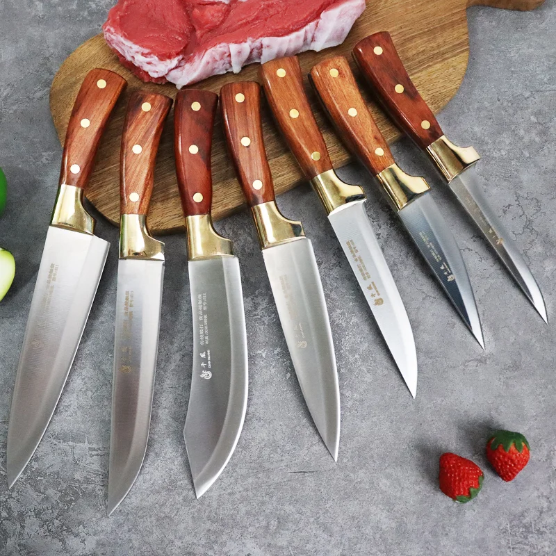 Stainless Steel Butcher Kitchen Chef Knife Set Meat Fish Fruit Vegetables  Slicing Boning Chopping Cleaver Knives with Gift Box - AliExpress