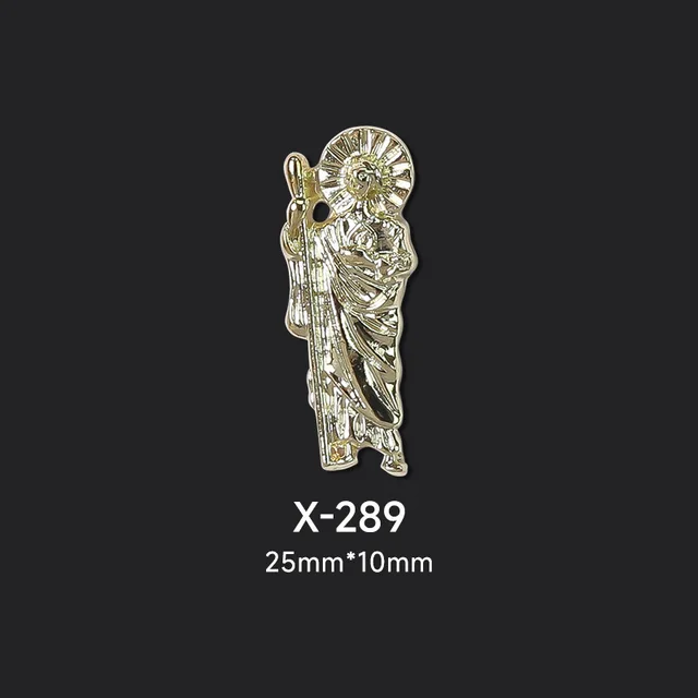 10pcs 3D Virgin Mary Nail Charms for Acrylic Nails, San Judas Nail Charm Alloy Virgin Mary Charms for Nails Jesus Christ Buddha Statue Nail Art Charms