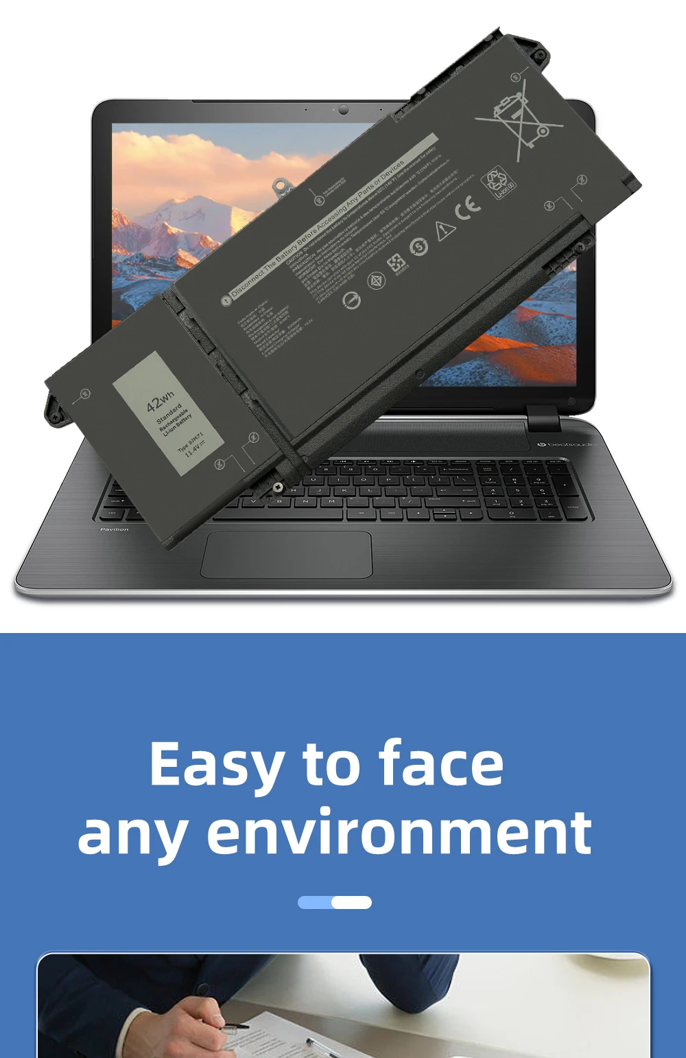SUOZHAN 9JM71 Laptop Battery For Dell Latitude 14 7320 7420 7520 13 5320 Series Replace Parts HDGJ8 MHR4G 7FMXV TN2GY 4M1JN