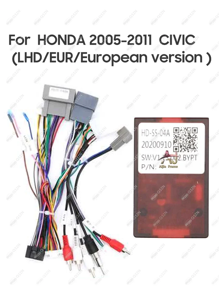 Adaptateur de câble d'alimentation+Canbus pour l'Europe 2005-2011 H-onda Civic Radio de navigation Android modifiée Préserver la voiture d'origine Petite information sur la fonction d'écran