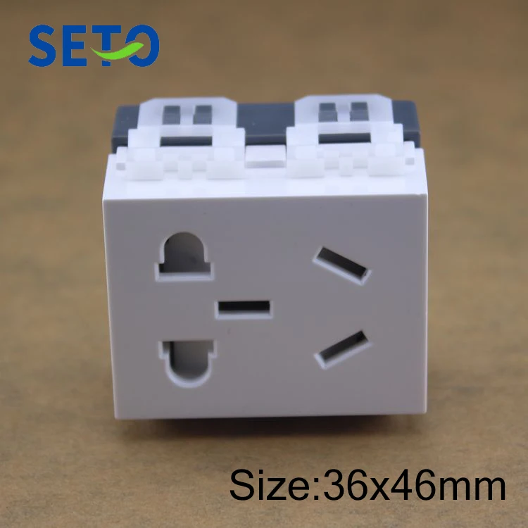 SeTo 128 Type Five Hole Electric Power Socket Module 10A 250V Keystone ...