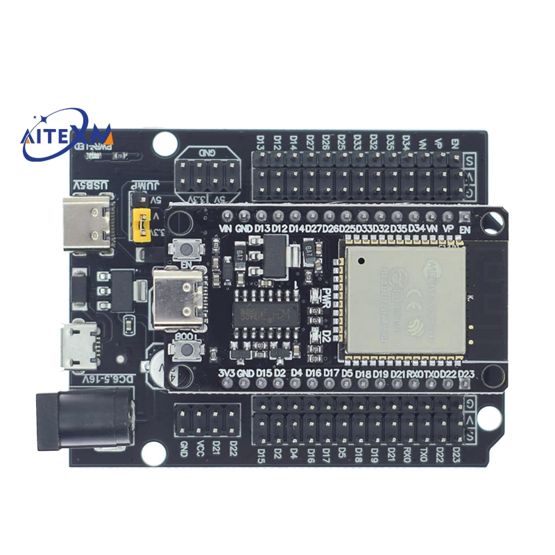 ESP32 Development Board TYPE-C USB CH340C WiFi+Bluetooth Ultra-Low Power Dual Core ESP32-DevKitC-32 ESP-WROOM-32 Expansion Board