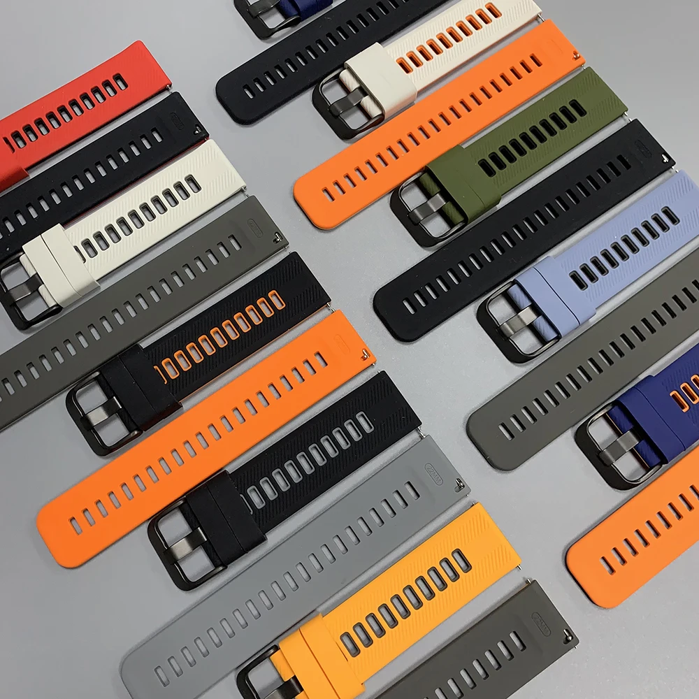 22mm Silicone Sports Watch Strap Replacement Bracelet - Universal Fit