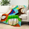 P-park Warm Soft Plush Nap Cartoon Blankets Sofa for Living Room Office Bedroom Home Travel Kid Birthday S-south Gifts Flannel 1