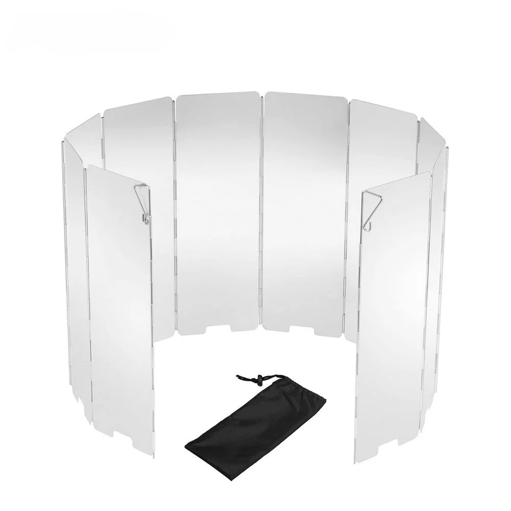 Pare-vent Pliable Pour Réchaud De Camping - 8 Plaques En Alu