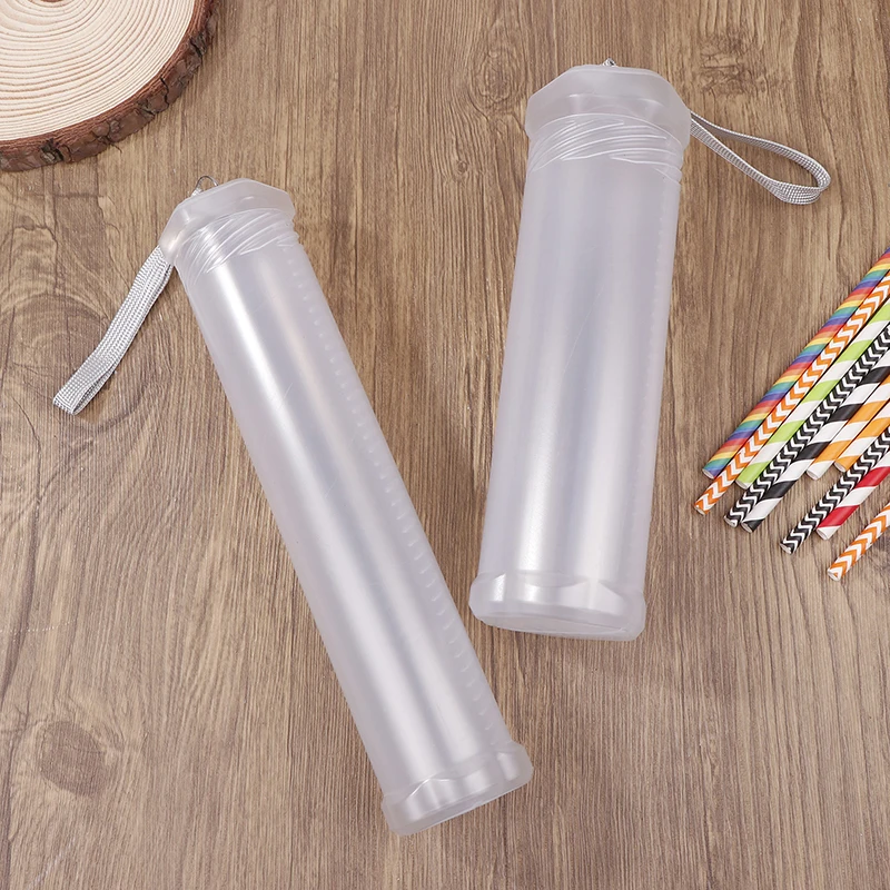 Transparent Plastic Retractable Pen Holder Calligraphy Painting Supplies Spiral Storage Tube Brush Holder Portable 1PCS