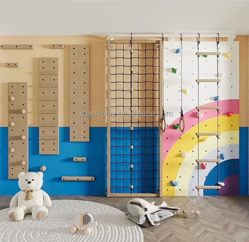 Kids Playground Equipment Multifunctional Commercial Climbing Walls Classic Indoor Outdoor Children Rock Climbing Wall