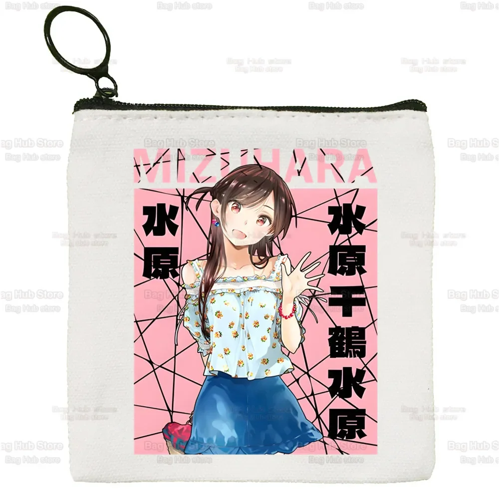 

Rent A Girlfriend Chizuru Mizuhara Canvas Bag Pure White ,Zipper Bag Coin Clutch Bag