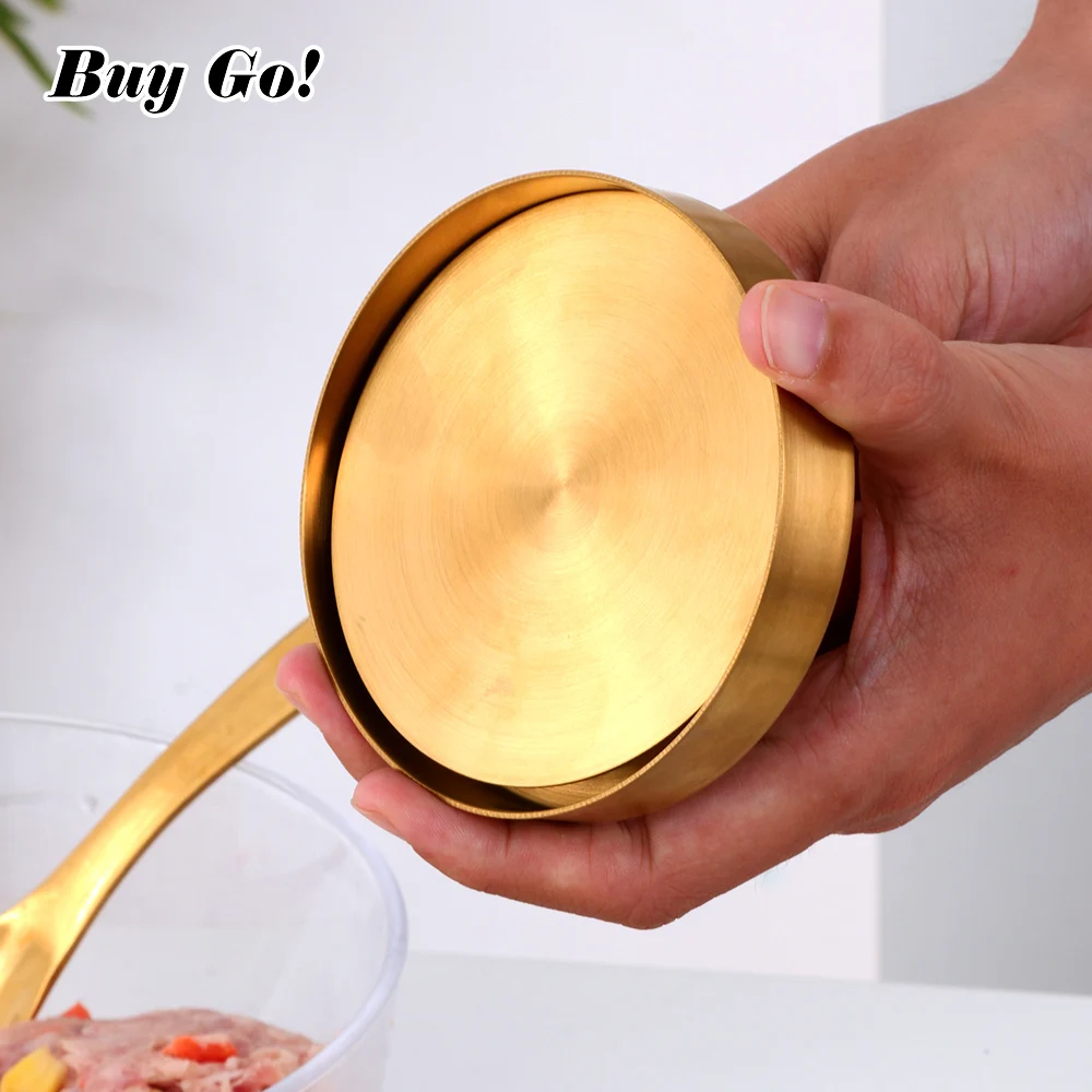 Creative Stainless Steel Non-stick Stuffed Hamburger Beef Burger Press Mould Party Grill BBQ Maker Mold Barbecue Kitchen Gadget