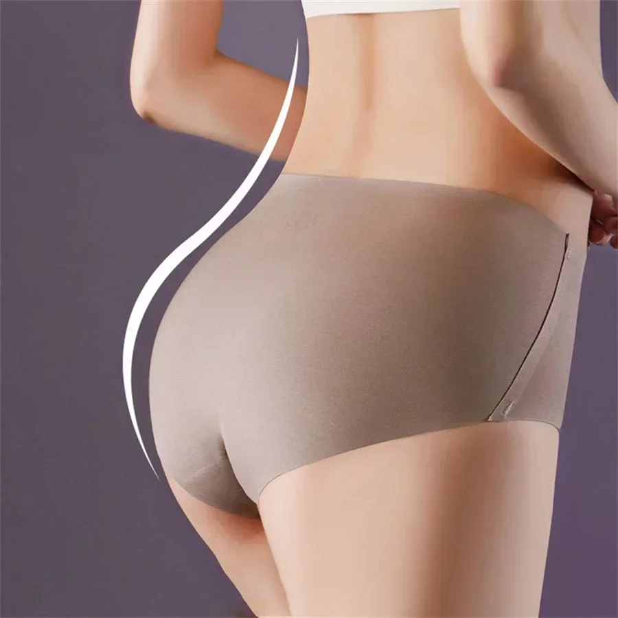 4pcs/Set Seamless Mulberry Silk Underwear for Women Sexy Smoothing Invisible Soild Briefs Female Stretchy Lingerie M-XL
