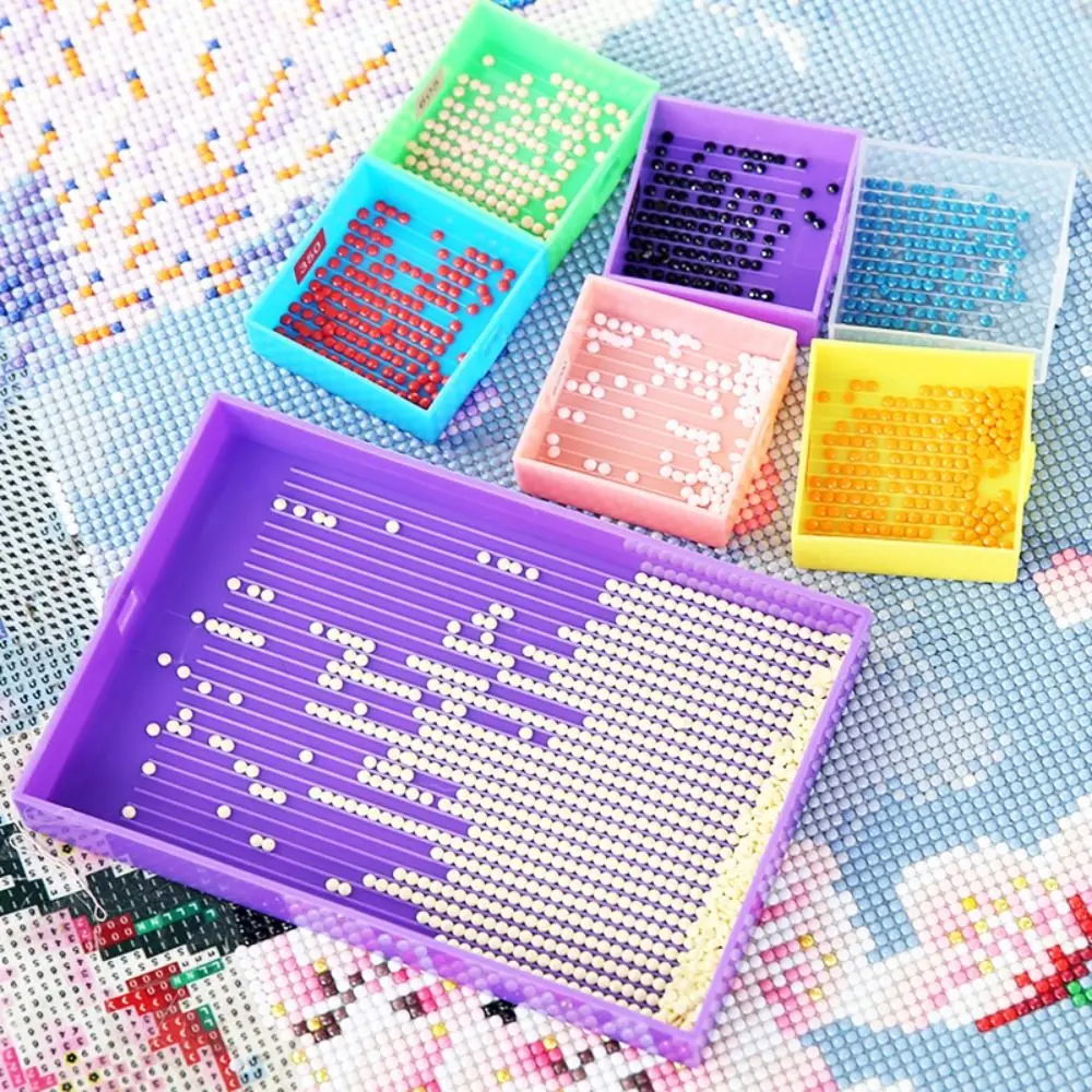 

6 Grid Palette Diamond Painting Tray Kits Large Capacity Drill Plate Diamond Painting Pen Nail Art Beading Plates Cross Stitch