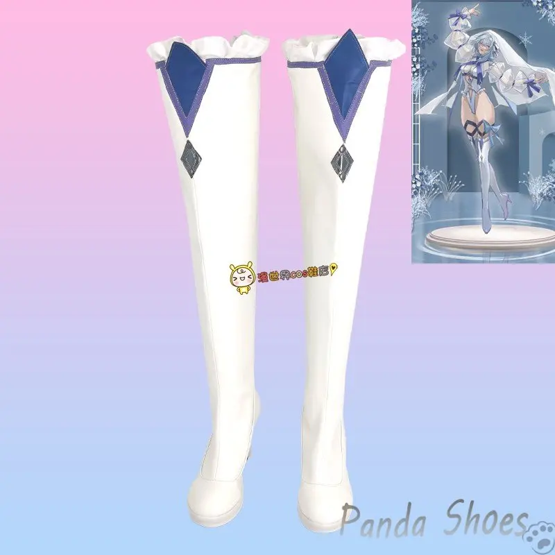 

Genshinimpact Eula Lawrence Cosplay Shoes Comic Anime Game Cos Long Boots Cosplay Costume Prop Shoes for Con Halloween Party