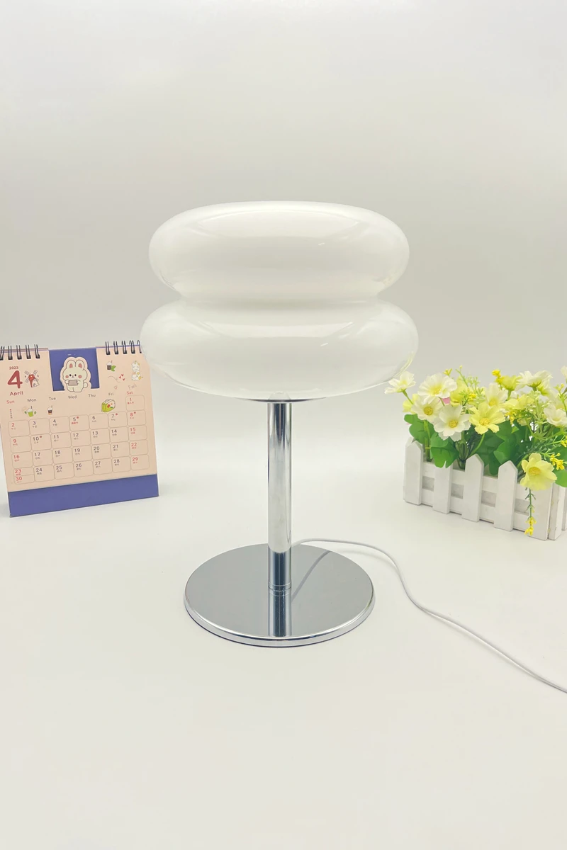 Description Picture 2 of itemGlass Led Table Lamp Ambient Lighting Decoration Bedroom Bedside Atmosphere Room Decor Art Desk Lamps creative Night Light