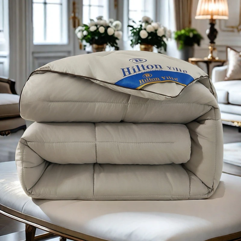 Hilton Hotel down Feather Comforter Thi Warm Home Use Spring Autumn Bedding Universal Dormi Single Double Core Fiber