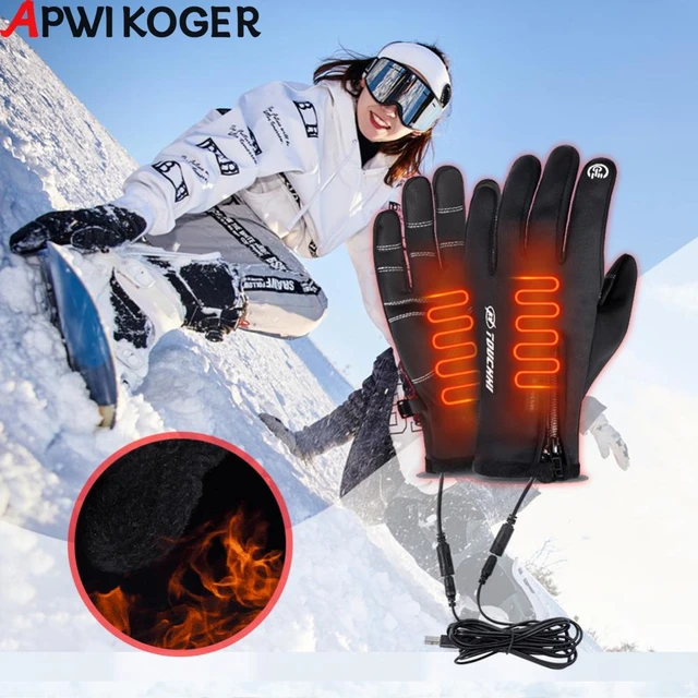 Gants thermiques électriques pour l'hiver, chauffe-mains avec batterie  Rechargeable, pour cyclisme, moto, vélo, Ski - AliExpress