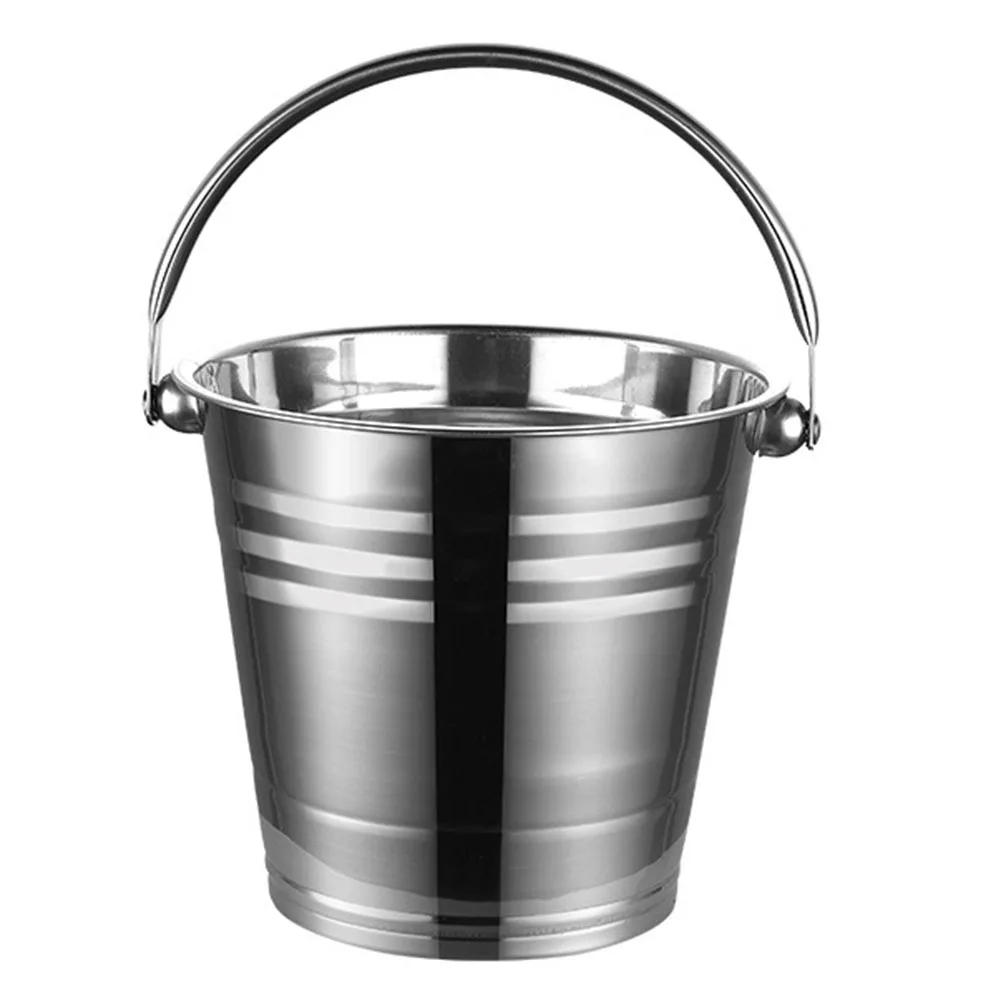 115LStainlessSteelIceBucketWithHandlePortableInsulated