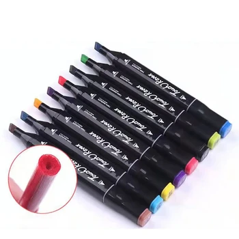24-80 Colors Double Headed Oily Art Marker Pen Set for Draw Sketching Oily Tip Based Markers Graffiti Manga School Art Supplies 3