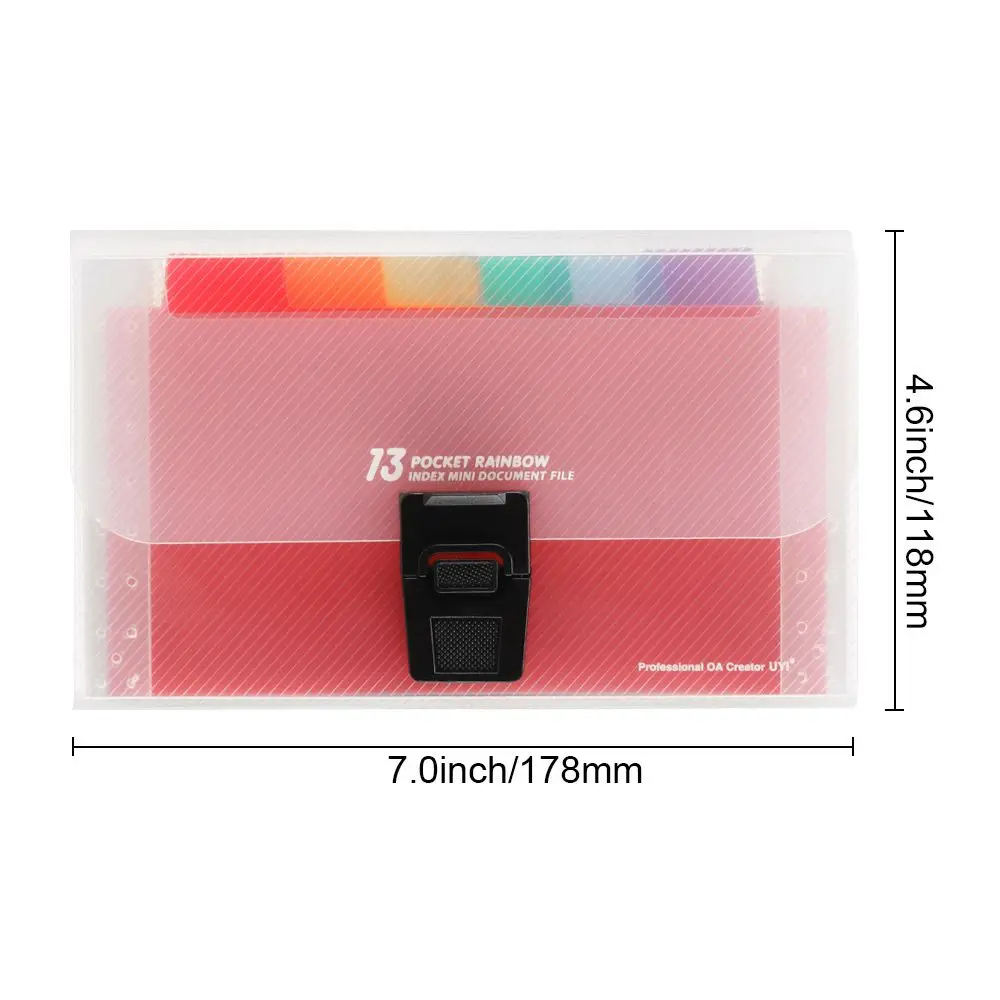 File Folder, File Bag A6/A4 Plastic 13 Pockets Expanding File Folder Office Organizer Document Holder Bag File Case Organizer Filing Products