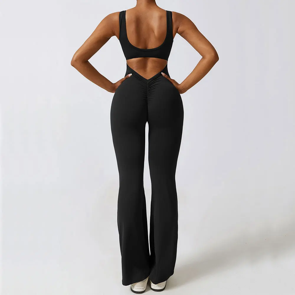 Women Jumpsuits One-Piece Yoga Suit Dance Belly Tightening Fitness