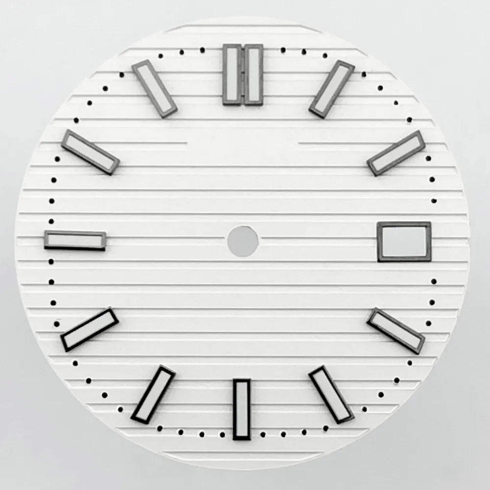 Premium 29.7mm Mechanical Watch Dial with C3 Green Night Light - Customizable Watch Faces in Black, White, Blue, and Brown